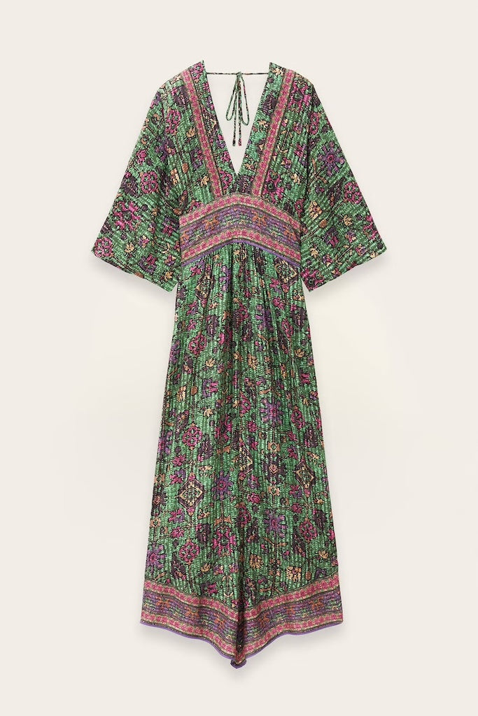 bash paris green dress ba&sh Paris | Dresses | Bash Paris Womens Green Oriane Printed Wrap Maxi  Dress Size M